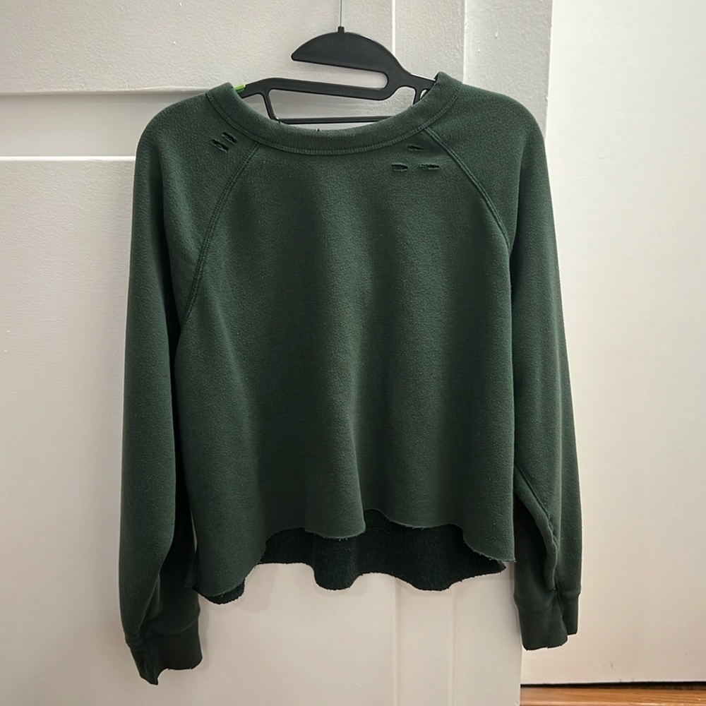 Aerie Green Crop Sweater - L